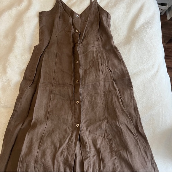 Wilfred Chocolate Brown Smocked Dress - Picture 3 of 7